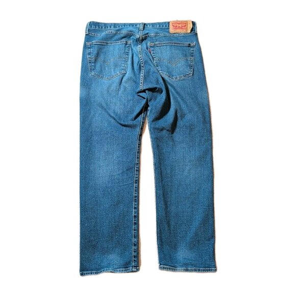 Levi's Other - Levis 501 Mens Blue Dark Wash Straight Leg Fit Button Fly Modern Jeans 36X28